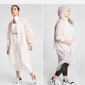 Athleta Canopy Parachute Long Rain Windbreaker Jacket Womens Size Large NWT